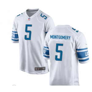 Nike Lions 5 David Montgomery White Vapor Untouchable Limited Men Jersey