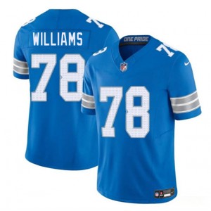 Nike Lions 78 Tyleik Williams Blue 2025 Draft F.U.S.E. Vapor Limited Men Jersey