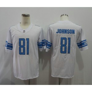 Nike Lions 81 Calvin Johnson White Vapor Untouchable Limited Men Jersey