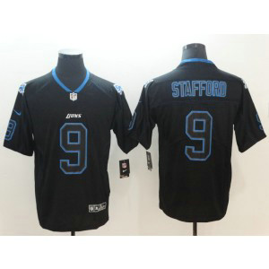 Nike Lions 9 Matthew Stafford Black Shadow Legend Limited Men Jersey