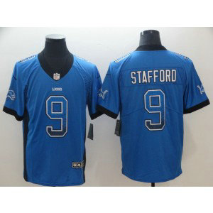 Nike Lions 9 Matthew Stafford Royal Drift Fashion Limited Men Jersey