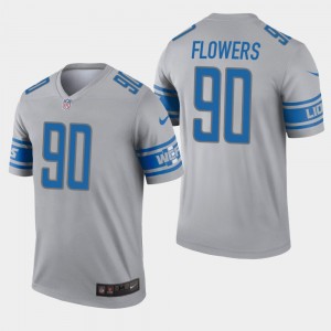 Nike Lions 90 Trey Flowers Grey Inverted Legend Men Jersey