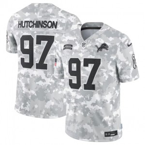 Nike Lions 97 Aidan Hutchinson Arctic Camo 2024 F.U.S.E. Salute to Service Limited Men Jersey