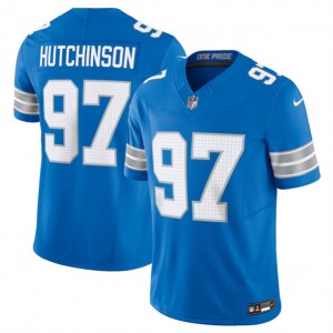 Nike Lions 97 Aidan Hutchinson Blue 2024 F.U.S.E. Vapor Limited Men Jersey