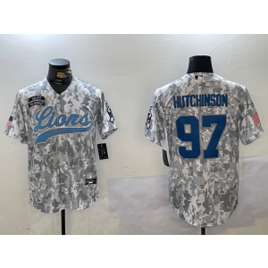 Nike Lions 97 Aidan Hutchinson Camo Vapor Baseball Limited Men Jersey