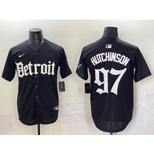 Nike Lions 97 Aidan Hutchinson New Black Baseball Vapor Limited Men Jersey