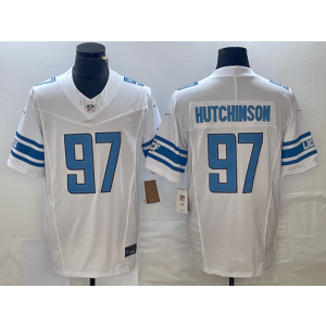 Nike Lions 97 Aidan Hutchinson White 2023 F.U.S.E Vapor Limited Men Jersey