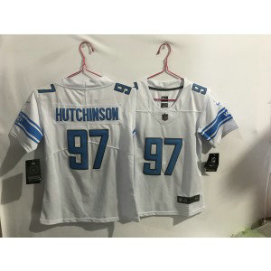 Nike Lions 97 Aidan Hutchinson White Vapor Limited Youth Jersey