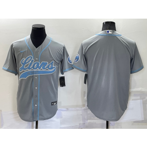 Nike Lions Blank Grey Vapor Baseball Limited Men Jersey