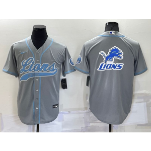 Nike Lions Blank Grey Vapor Baseball Logo Limited Men Jersey