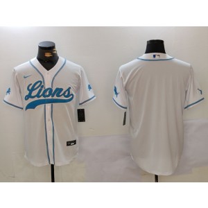 Nike Lions Blank White Vapor Baseball Limited Men Jersey