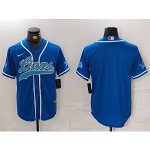 Nike Lions Blue Blank Vapor Baseball Limited Men Jersey