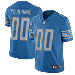 Nike Lions Blue Men's Customized Vapor Untouchable Player Limited Jersey