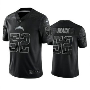 Nike Los Angeles Chargers 52 Khalil Mack Black Reflective Vapor Limited Men Jersey