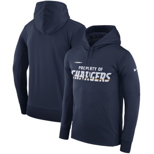 Nike Los Angeles Chargers Navy Sideline Property Of Performance Pullover Men Hoodie
