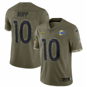 Nike Los Angeles Rams 10 Cooper Kupp Olive 2022 Salute To Service Limited Men Jersey