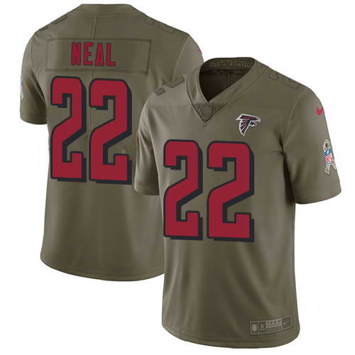 Nike Men's Atlanta Falcons #22 Keanu Neal Olive 2017 Salute To Service Stitched NFL Limited Jersey