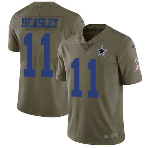 Nike Men's Dallas Cowboys #11 Cole Beasley Olive 2017 Salute To Service Stitched NFL Limited Jersey