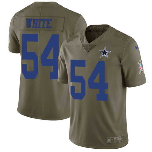 Nike Men's Dallas Cowboys #54 Randy White Olive 2017 Salute To Service Stitched NFL Limited Jersey