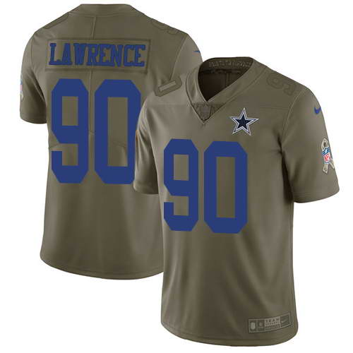 Nike Men's Dallas Cowboys #90 Demarcus Lawrence Olive 2017 Salute To Service Stitched NFL Limited Jersey