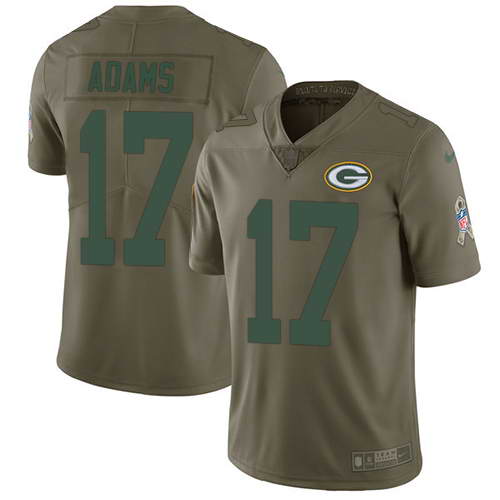 Nike Men's Green Bay Packers #17 Davante Adams Olive 2017 Salute To Service Stitched NFL Limited Jersey