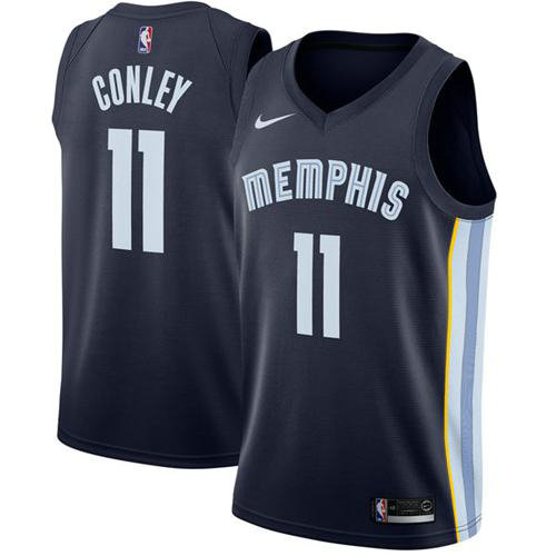 Nike Men's Memphis Grizzlies #11 Mike Conley Navy Blue Stitched Swingman NBA Jersey