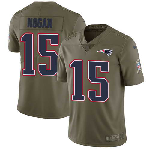 Nike Men's New England Patriots #15 Chris Hogan Olive 2017 Salute To Service Stitched NFL Limited Jersey