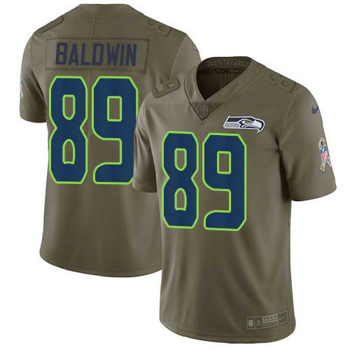 Nike Men's Seattle Seahawks #89 Doug Baldwin Olive 2017 Salute To Service Stitched NFL Limited Jersey