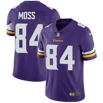 Nike Minnesota Vikings #84 Randy Moss Purple Men's Stitched NFL Vapor Untouchable Limited Jersey
