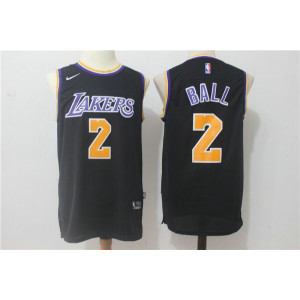 Nike NBA Lakers 2 Lonzo Ball Black Men Jersey