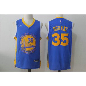 Nike NBA Warriors 35 Kevin Durant Royal Stitched Men Jersey