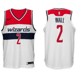 Nike NBA Washington Wizards 2 John Wall Jersey 2017 18 New Season White Jersey