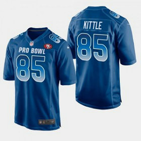 Nike NFC 49ers 85 George Kittle Royal 2019 Pro Bowl Game Men Jersey