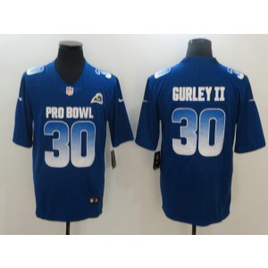 Nike NFC Rams 30 Todd Gurley II Royal 2019 Pro Bowl Game Men Jersey