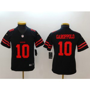 Nike NFL 49ers 10 Jimmy Garoppolo Black Youth Jersey