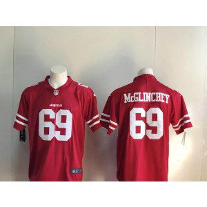 Nike NFL 49ers 69 Mike McGlinchey 2018 NFL Draft Red Vapor Untouchable Limited Men Jersey