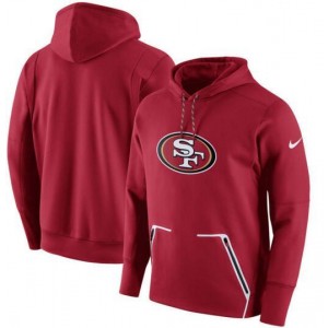 Nike NFL 49ers Nike Champ Drive Vapor Speed Pullover Hoodie - Scarlet