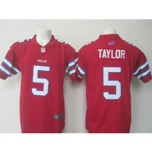 Nike NFL Bills 5 Tyrod Taylor Red Color Rush Men Limited Jersey