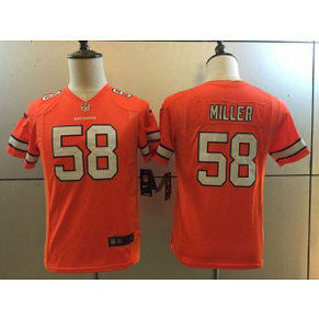 Nike NFL Broncos 58 Von Miller Orange Color Rush Youth Jersey