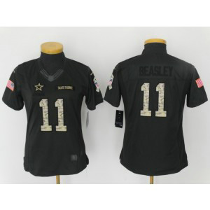 Nike NFL Cowboys 11 Cole Beasley Anthracite Salute to Service Women Jersey