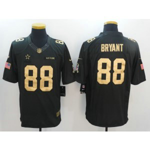 Nike NFL Cowboys 88 Dez Bryant Anthracite Gold Salute to Service Limited Jersey