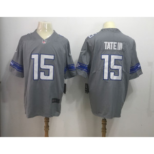 Nike NFL Detroit Lions 15 Golden Tate III Grey 2017 Color Rush Limited Men Jersey