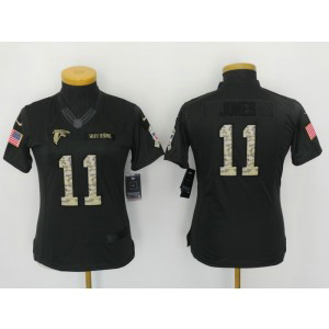 Nike NFL Falcons 11 Julio Jones Anthracite 2016 Salute to Service Women Jersey