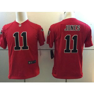 Nike NFL Falcons 11 Julio Jones Red Color Rush Youth Jersey