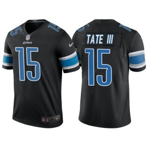 Nike NFL Lions 15 Golden Tate III Black Color Rush Men Limited Jersey