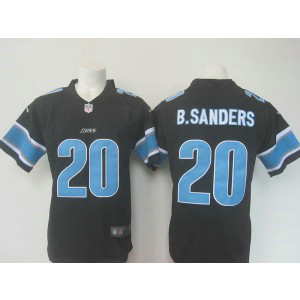 Nike NFL Lions 20 Barry Sanders Black Color Rush Men Limited Jersey
