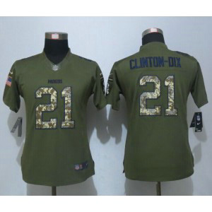 Nike NFL Packers 21 Ha Ha Clinton-Dix Green Salute To Service Women Limited Jersey