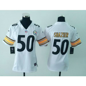 Nike NFL Pittsburgh Steelers No.50 Ryan Shazier White Women Jersey
