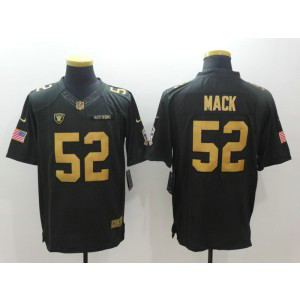 Nike NFL Raiders 52 Khalil Mack Anthracite Gold Limited Jersey