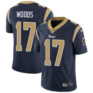 Nike NFL Rams 17 Robert Woods Navy Vapor Untouchable Limited Men Jersey